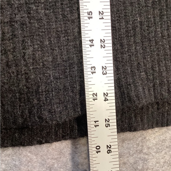 Eileen Fisher Yak & Wool Italian Yarn Cowl Neck Sweater, Medium Charcoal Grey - Picture 6 of 12